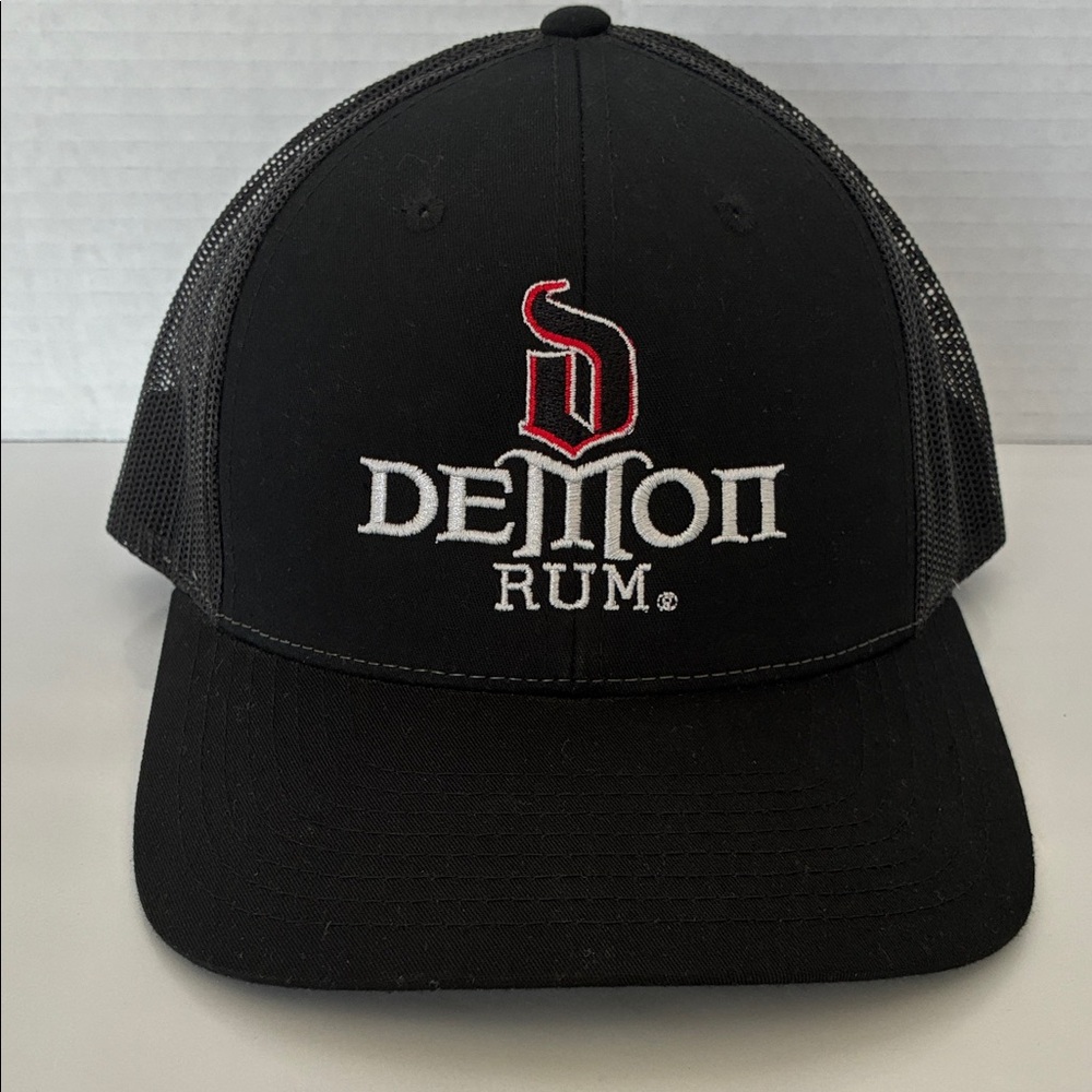 NWOT Demon Rum Black Mesh Trucker Cap